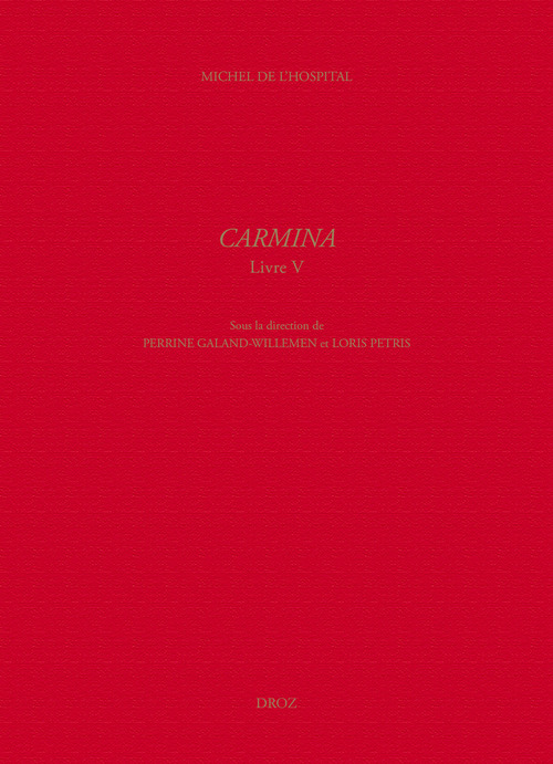 Couverture ebook de Carmina, de Michel de L'hospital