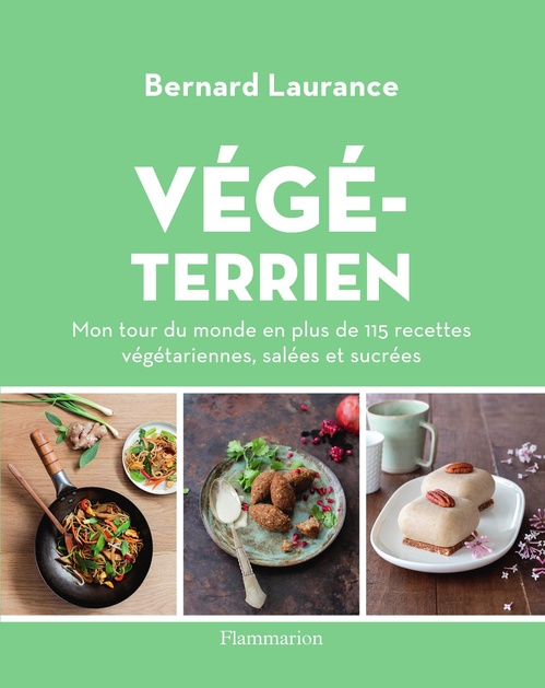 Couverture ebook de Végéterrien. Mon tour du monde en plus de 115 recettes végétariennes salées et sucrées !, de Bernard Laurance