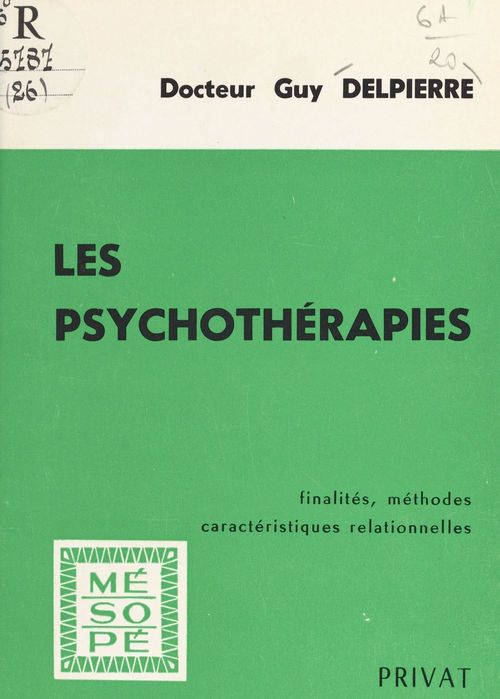 Couverture ebook de Les psychothérapies, de Guy Delpierre