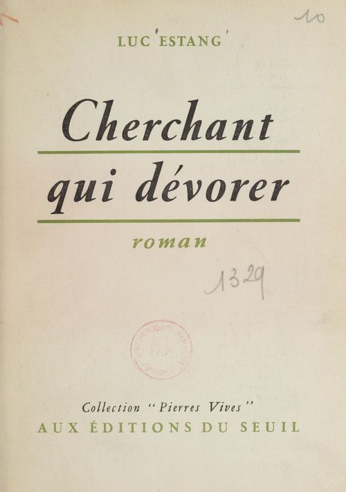 Couverture ebook de Cherchant qui dévorer, de Luc Estang