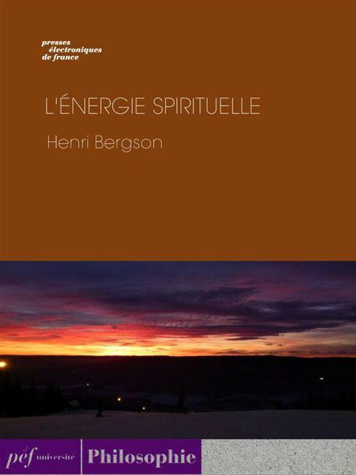 ebook cover of L'énergie spirituelle, by Henri Bergson