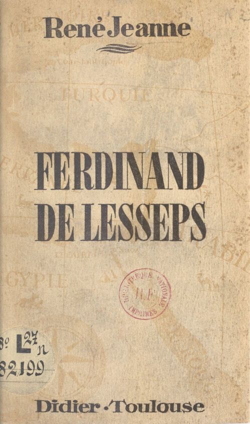 Couverture ebook de Ferdinand de Lesseps, de Rene Jeanne