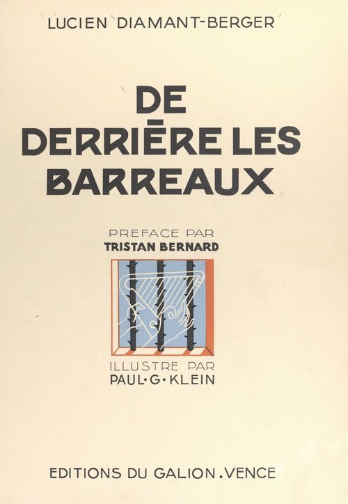 Couverture ebook de De derrière les barreaux, de Lucien Diamant Berger