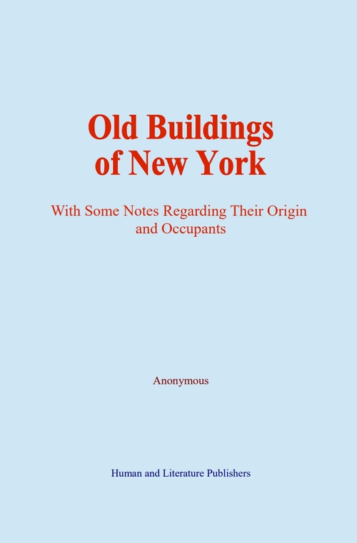 Couverture ebook de Old Buildings of New York, de Anonymous