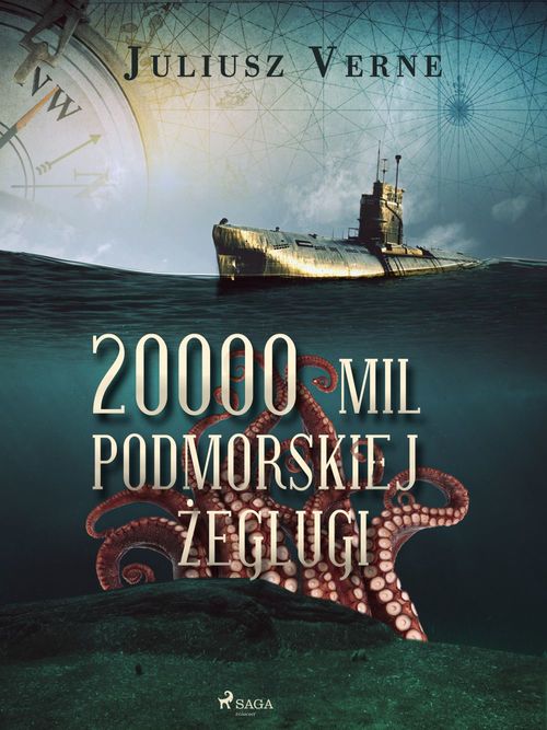 ebook cover of 20 000 mil podmorskiej zeglugi, by Juliusz Verne