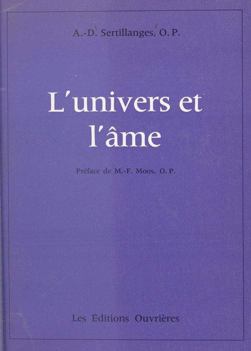 Couverture ebook de L'univers et l'âme, de Antonin-Dalmace Sertillanges