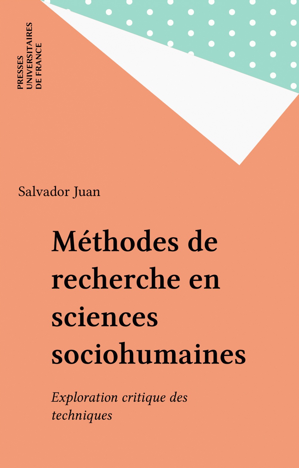 Couverture ebook de Méthodes de recherche en sciences sociohumaines, de Salvador Juan