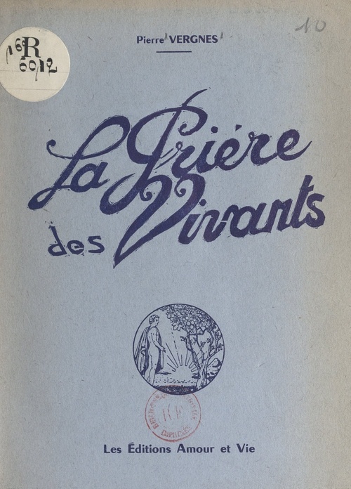 Couverture ebook de La prière des vivants, de Pierre Vergnes