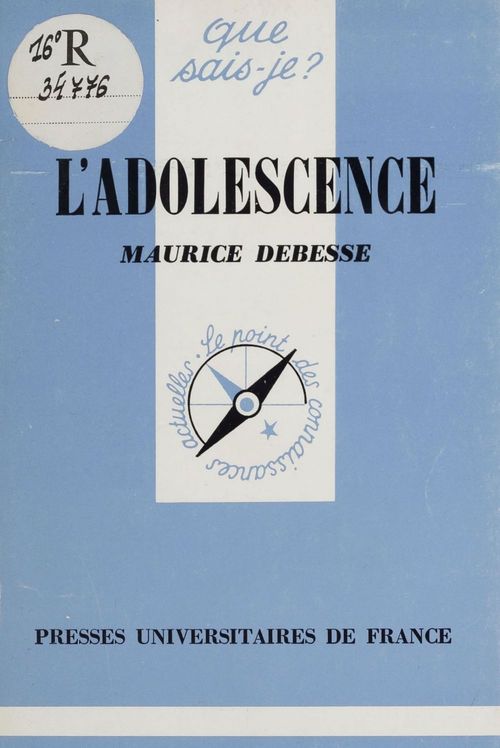 ebook cover of L'Adolescence, by Maurice Debesse