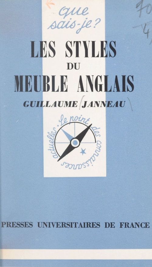 ebook cover of Les styles du meuble anglais, by Guillaume Janneau