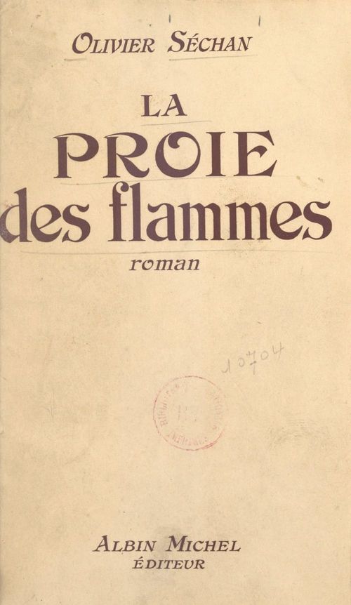 Couverture ebook de La proie des flammes, de Olivier Séchan