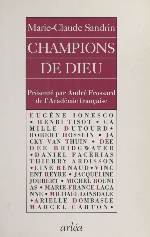 Couverture ebook de Champions de Dieu, de Sandrin Marie-Claude