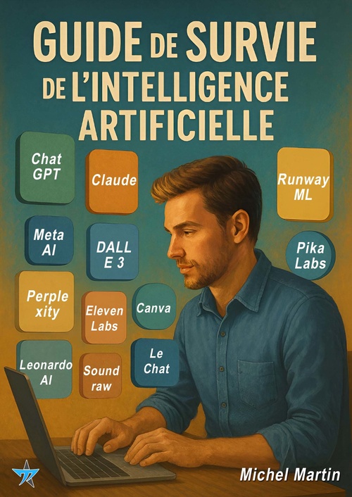 Couverture ebook de Le guide de survie de l'intelligence artificielle, de Mediaforma Michel Martin
