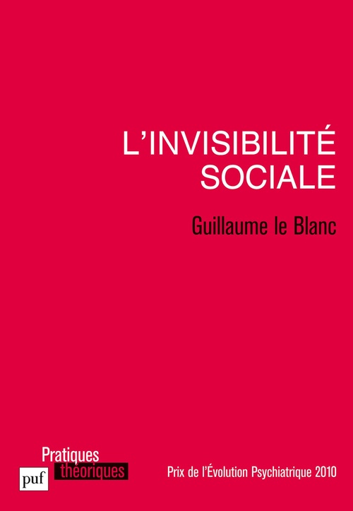 Couverture ebook de L'invisibilité sociale, de Guillaume Le Blanc