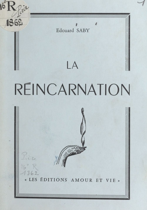 Couverture ebook de La réincarnation, de Edouard Saby