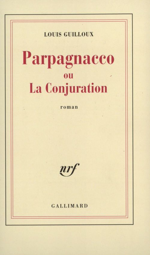 Couverture ebook de Parpagnacco ou La Conjuration, de Louis Guilloux