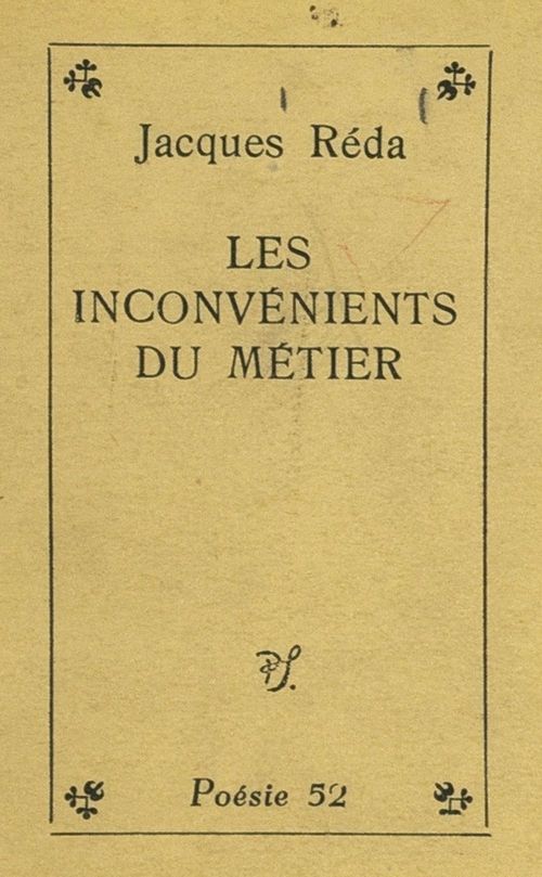 Couverture ebook de Les inconvénients du métier, de Jacques Réda