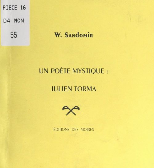 Couverture ebook de Un poète mystique : Julien Torma, de W. Sandomir