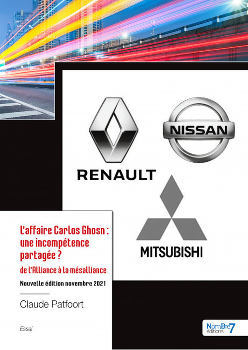 Couverture ebook de L'affaire Carlos Ghosn : une incompétence partagée ?, de Claude Patfoort