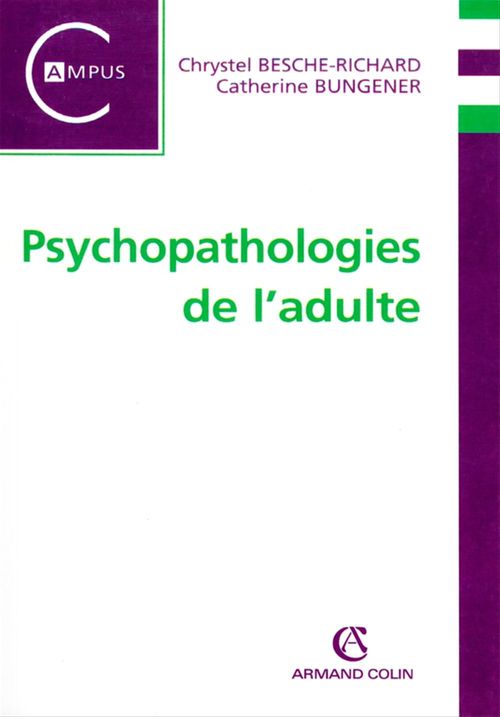 Couverture ebook de Psychopathologie de l'adulte, de Collectif