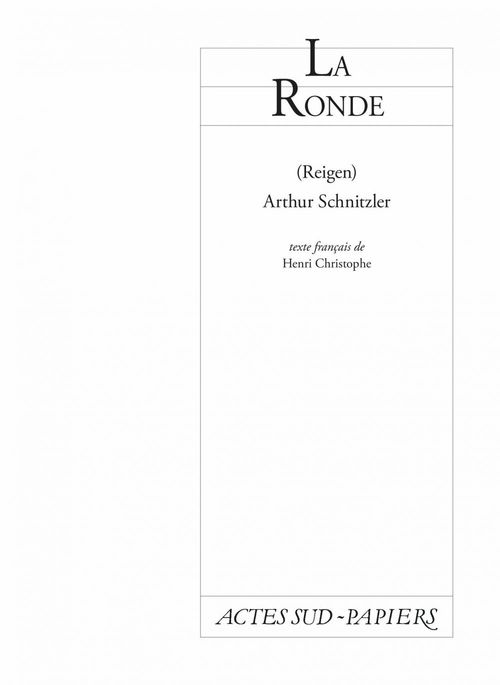 ebook cover of La ronde (Reigen), by Arthur Schnitzler