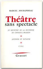 Couverture ebook de Théâtre sans spectacle, de Marcel Jouhandeau