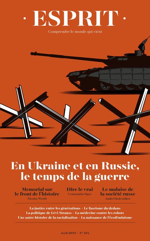 Couverture ebook de Esprit - En Ukraine et en Russie, le temps de la guerre, de Revue esprit