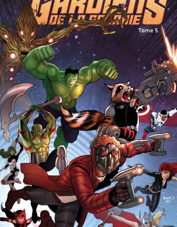 ebook cover of Les Gardiens de la Galaxie (2013) T05, by Brian M. Bendis, Valerio Schiti, Arthur Adams