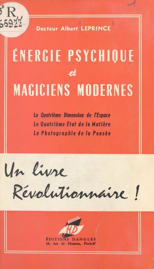 Couverture ebook de Énergie psychique et magiciens modernes, de Albert Leprince