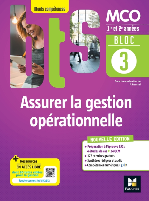 ebook cover of BLOC 3 - Assurer la gestion opérationnelle - BTS MCO 1re & 2e années - Éd.2022 Epub FXL, by Bernard Coïc, Patrick Roussel