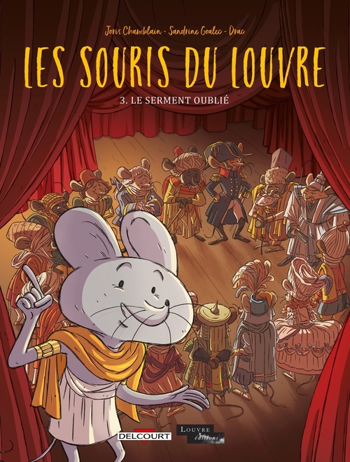 Couverture ebook de Les Souris du Louvre T03 - Le Serment oublié, de Joris Chamblain
