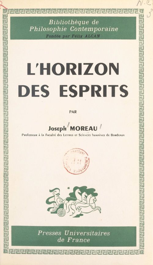 ebook cover of L'horizon des esprits, by Joseph Moreau