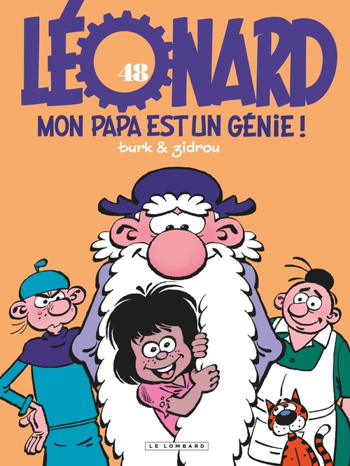 Couverture ebook de Léonard - Tome 48 - Mon papa est un génie, de Zidrou, Turk