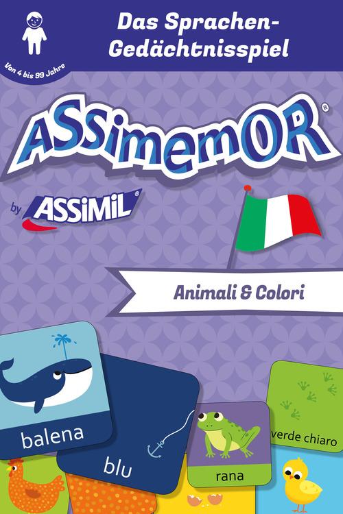 Couverture ebook de Assimemor - Meine ersten Wörter auf Italienisch: Animali e Colori, de Celadon, Jean-Sebastien Deheeger
