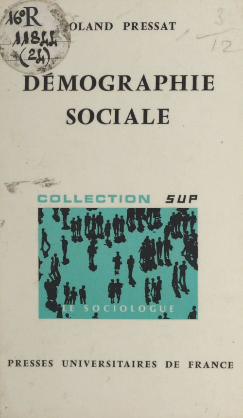 Couverture ebook de Démographie sociale, de Roland Pressat