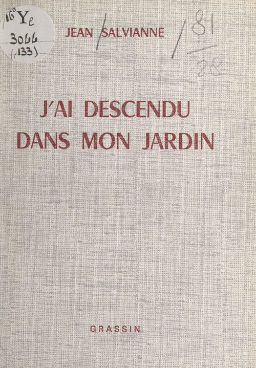 ebook cover of J'ai descendu dans mon jardin, by Jean Salvianne