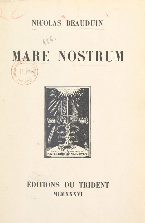 ebook cover of Mare nostrum, by Nicolas Beauduin