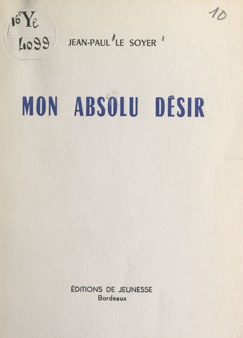 Couverture ebook de Mon absolu désir, de Jean-Paul Le Soyer