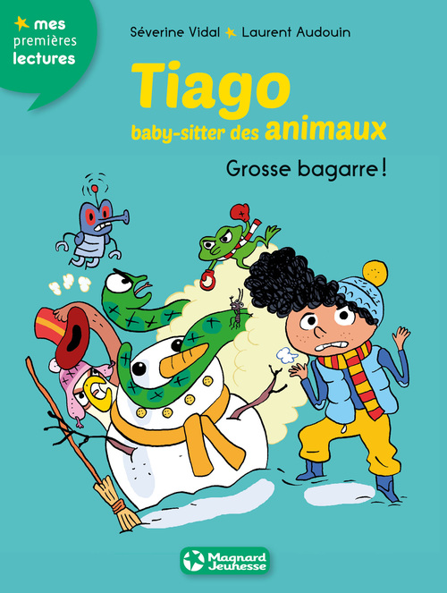 Couverture ebook de Tiago, baby-sitter des animaux 5 - Grosse bagarre !, de Séverine Vidal, Laurent Audouin