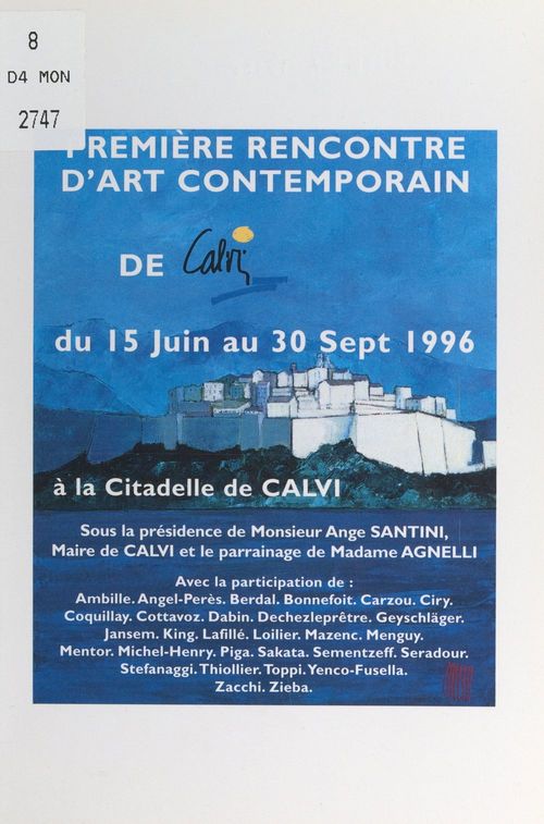Couverture ebook de Première Rencontre d'art contemporain de Calvi, de Collectif