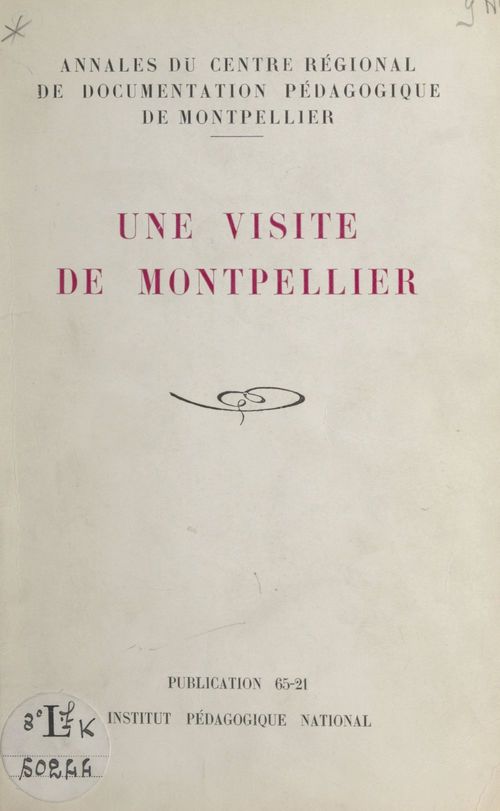 ebook cover of Une visite de Montpellier, by Anne-Marie Sabria, Emile Jourdan