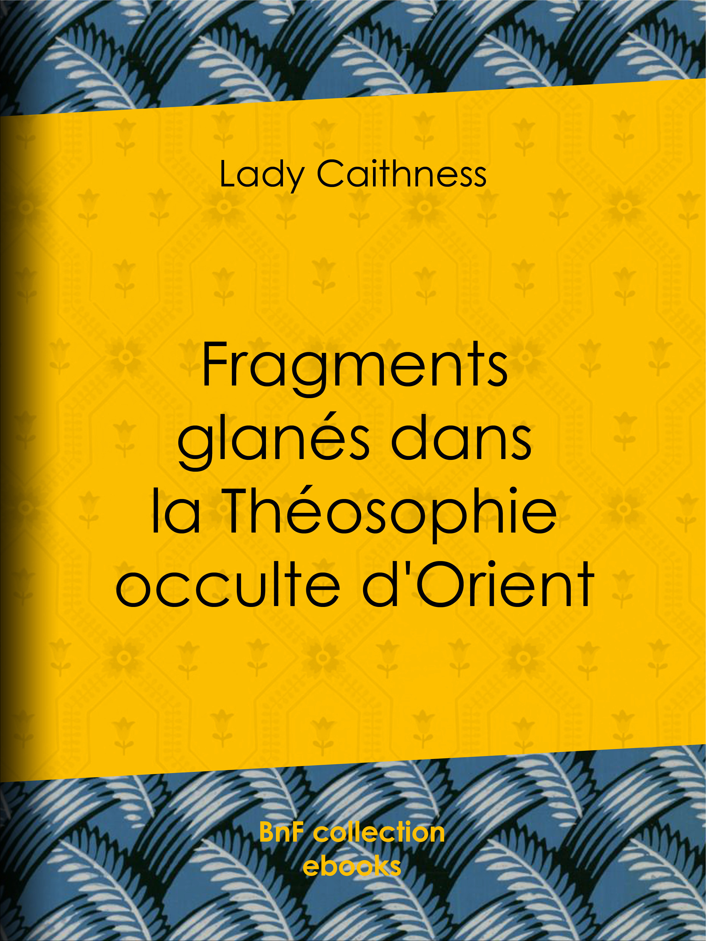 Couverture ebook de Fragments glanés dans la Théosophie occulte d'Orient, de Lady Caithness