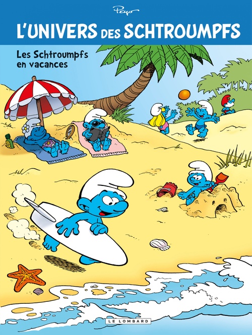 Couverture ebook de L'Univers des Schtroumpfs - Tome 7 - Les Schtroumpfs en vacances, de Peyo