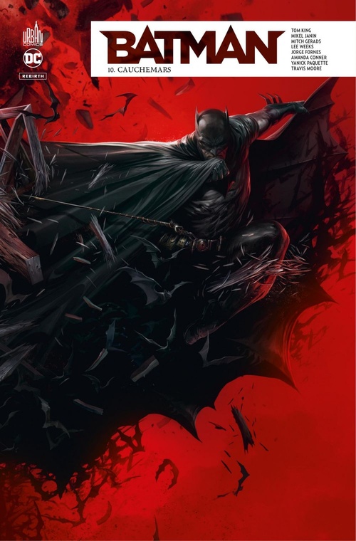 Couverture ebook de Batman Rebirth - Tome 10 - Cauchemar, de Tom King, Tom Taylor, Tony Daniel, Mikel Janin