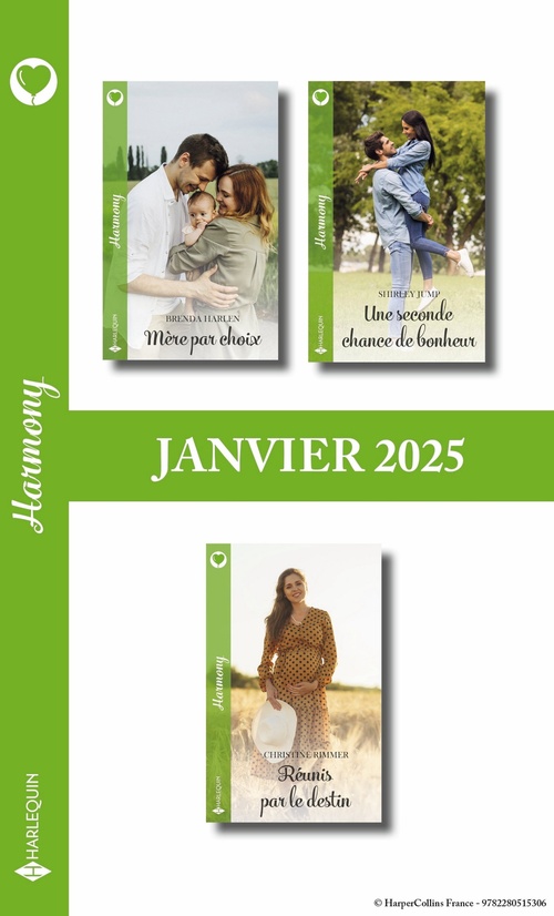 Couverture ebook de Pack mensuel Harmony - 3 romans (Janvier 2025), de Collectif
