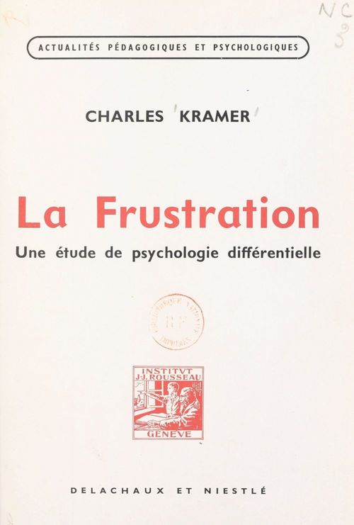 ebook cover of La frustration, by Charles Kramer