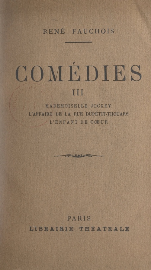 Couverture ebook de Comédies (3), de Rene Fauchois