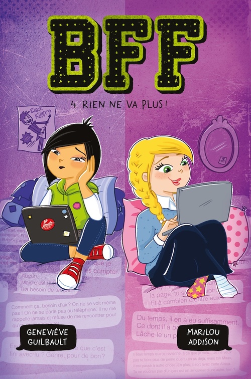 Couverture ebook de BFF - Rien ne vas plus!, de Marilou Addison, Geneviève Guilbault
