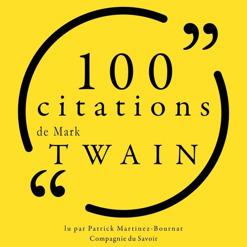 Couverture audiobook de 100 citations de Mark Twain, de Mark Twain