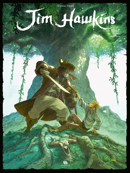 Couverture ebook de Jim Hawkins - Tome 3 - À crocs et à sang, de Sébastien Vastra